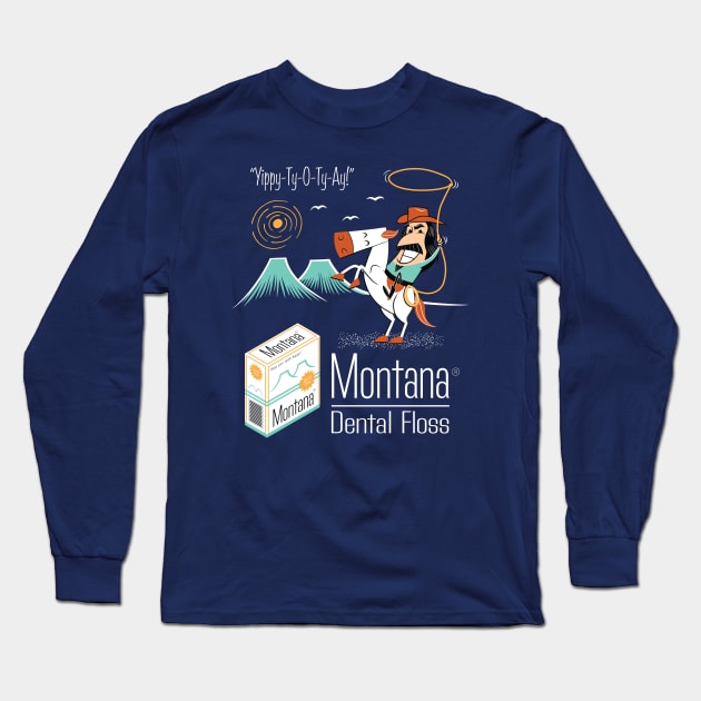 Frank Zappa's Montana Dental Floss Long Sleeve T-Shirt by MustardSoda